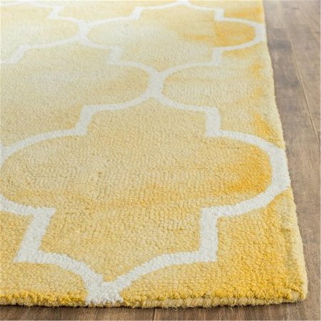 SAFAVIEH Dip Dye Hand Tufted Rectangle Rug- Gold - Ivory- 2 x 3 ft. DDY535H-2